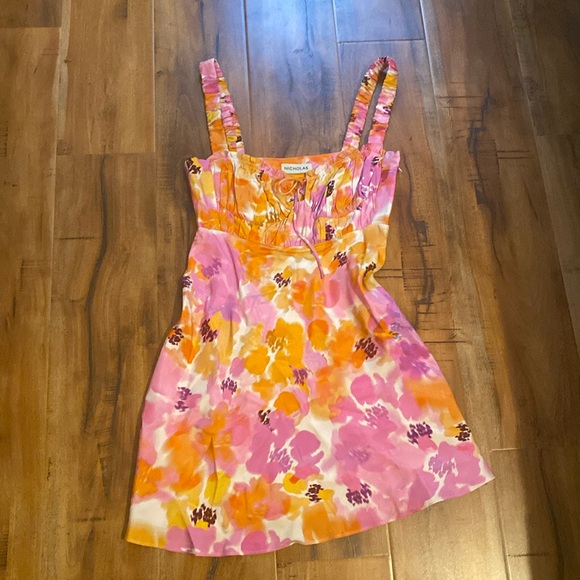 Floral Silk Dress (Nicholas) x Revolve - Picture 2 of 3
